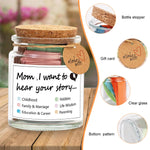 HASTHIP Mom I Want to Hear Your Story Jar for Mothers featuring Color Coded Themes | Thoughtful Family Conversation Game