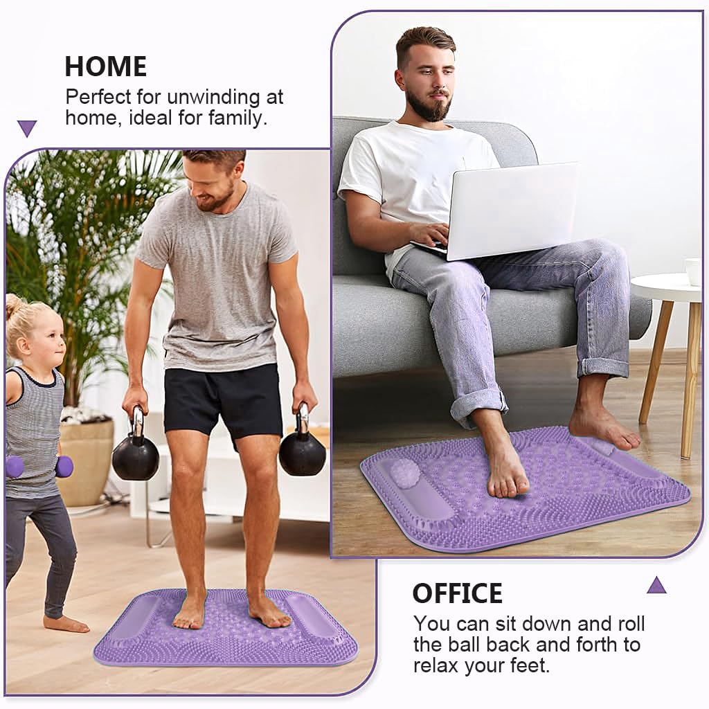 HASTHIP® Acupressure Foot Massage Mat, 5-Zone Reflexology Mat for Plantar Fasciitis Relief, Pain Therapy, Deep Tissue Trigger Point, Neuropathy, Stress Relief, Circulation & Relaxation