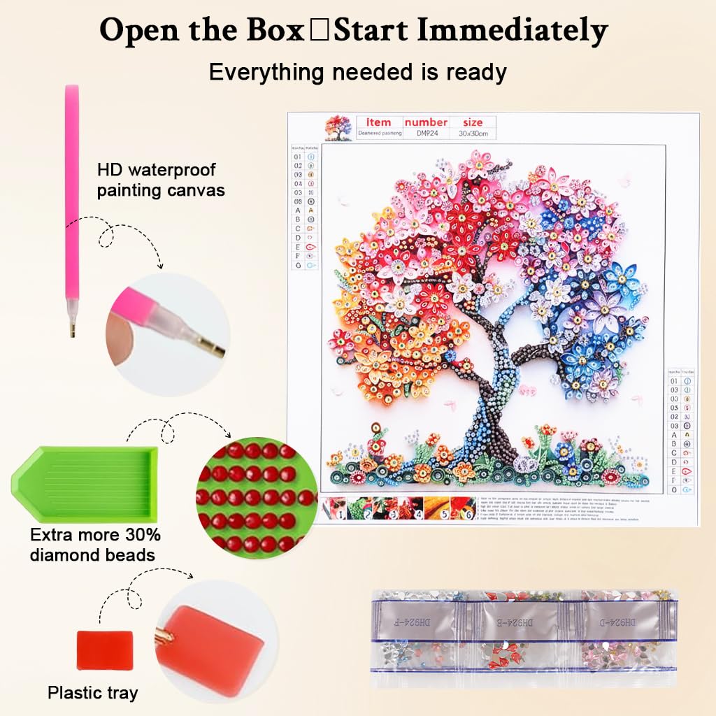 HASTHIP® Flower Tree Diamond Painting Kit