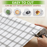 HASTHIP Cabinet Liner Mat for Shelves and Drawers with Anti Slip Check Pattern | 45cm x 300cm Waterproof PVC Sheet