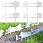 HASTHIP Garden Fence Border for Outdoor Decoration with Connectable Design 63x34cm PVC White Panels | Easy Installation for Lawn and Pathway Edging