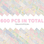 HASTHIP Star Origami Paper for DIY Crafts with 600 Strips and Double Sided Panda Designs