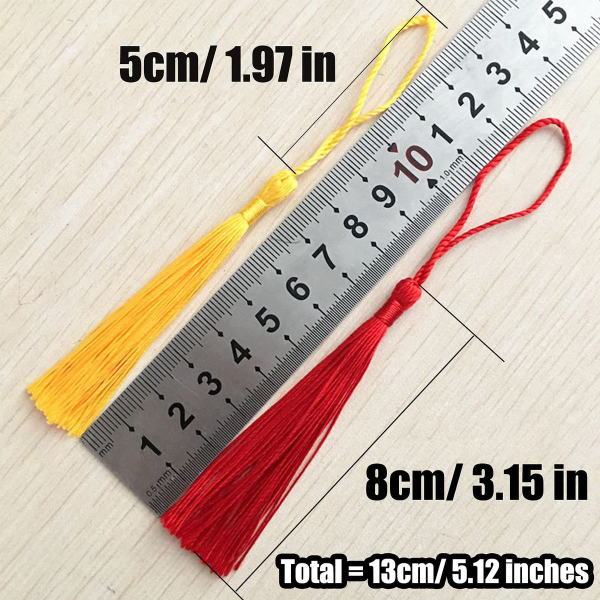 76pcs,38 Colors Handcraft Tassels with Loop for Jewelry Making Souvenir, Bookmarks, DIY Craft Accessory