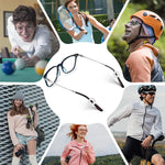 HASTHIP Glasses Ear Grip Silicone Retainers for Eyewear Stability 10 Pairs Black and Clear | Comfortable Anti Slip Holders for Adults and Kids