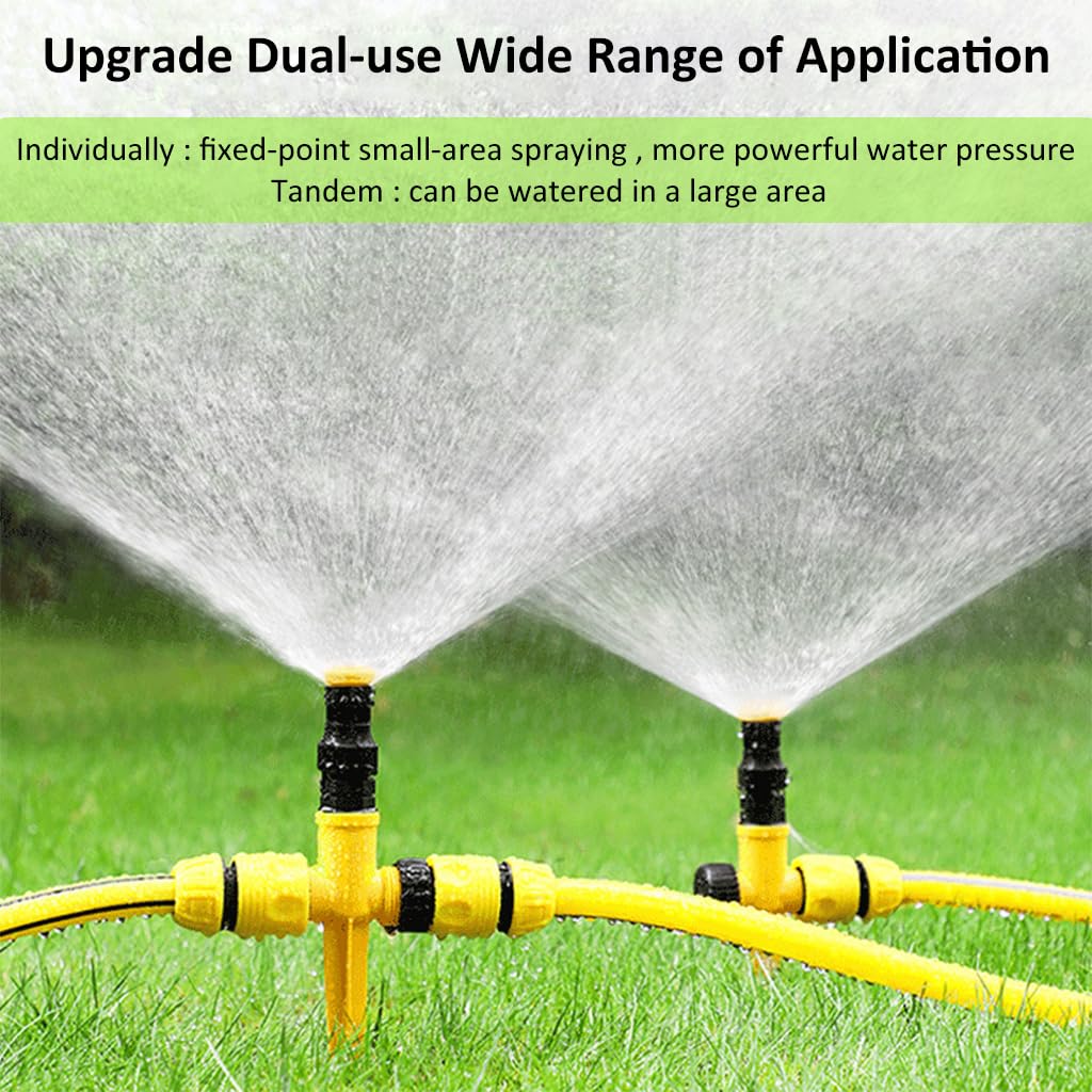 3pcs Garden Sprinker for Garden Agriculture Watering, 360° Rotating Irrigation Sprinkler Adjustable Irrigation Angle Sprinkler, Gardening Watering Systems for Outdoor Grass Garden Yard Lawns