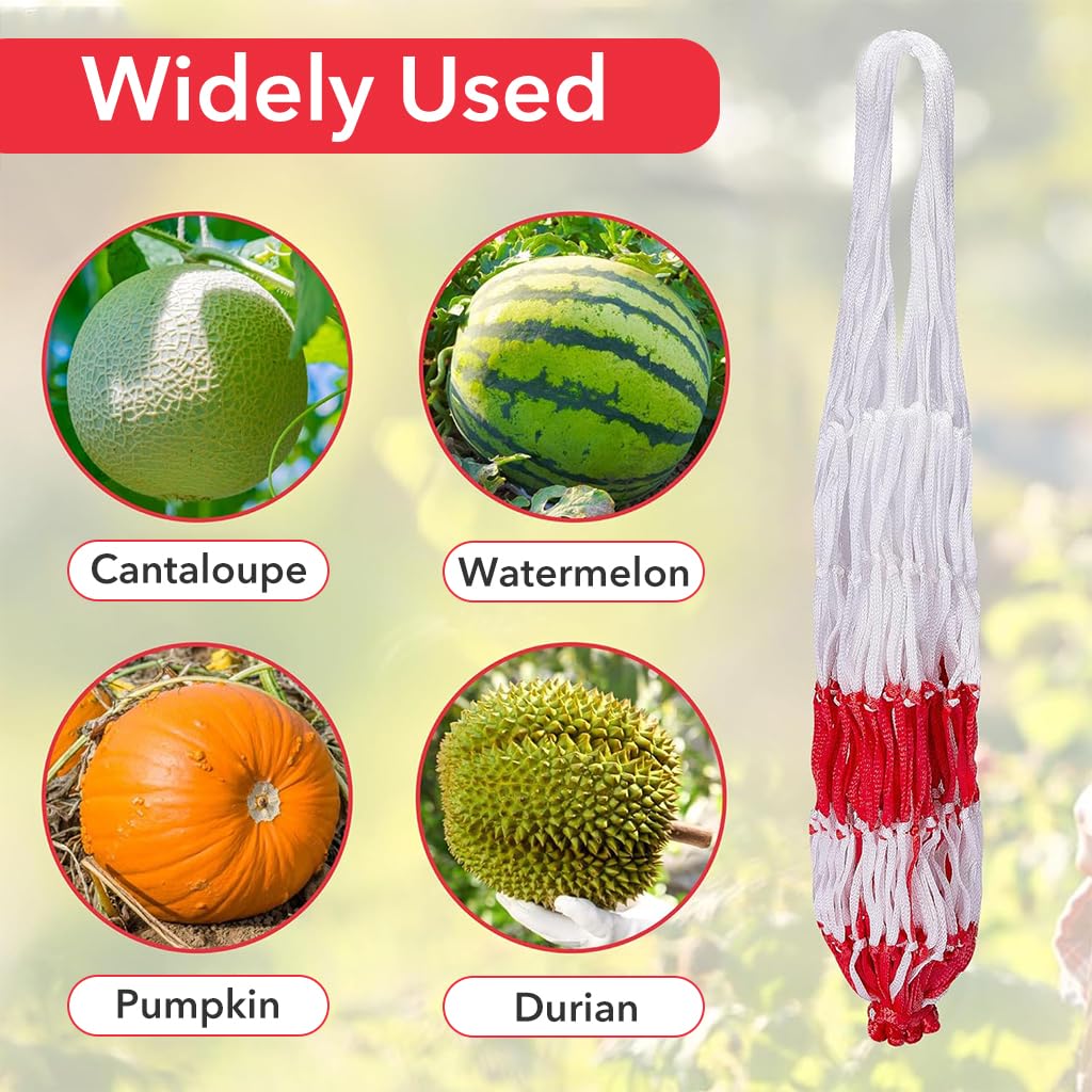 HASTHIP® 30pcs Melon Mesh Net Watermelon Net Watermelon Pouch Fishing Mesh Bag Drawstring Watermelon Net Fruit Mesh NetPoultry Mesh Net