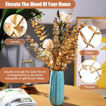 HASTHIP® 20Pcs Artificial Eucalyptus Stems Artificial Plants Home Decor, Faux Eucalyptus Leaves Greenery Branches Artificial Flowers for Decoration, Arrangement, Wedding, Home, 16" (Vase Not Included)