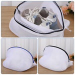 HASTHIP Laundry Bag for Shoes 17.7x11.8x11.8 in with Mesh Zipper Closure and Hanging Strap
