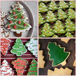 HASTHIP Christmas Tree Cookie Cutters Set for Holiday Baking with 3 Sizes 7.5–12cm Stainless Steel | Family DIY Cookie Making