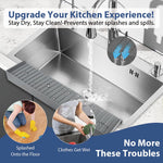 HASTHIP Sink Splash Guard for Kitchen with Raised Edge and Textured Surface | 4x20 in Silicone
