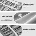 HASTHIP Bed Skirt King Size for Double Beds featuring 15 in Length and Ruffled Grey Design