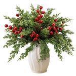 HASTHIP Christmas Pine Branches Set for DIY Decor featuring 35 Pine and 10 Berry Stems