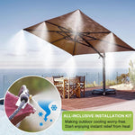 HASTHIP Cool Mist Spray System for Patio and Garden with 26ft PE Tubing and 8 Nozzles