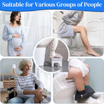 HASTHIP Toilet Stool for Natural Posture with 6 Foot Massager Rollers and Anti Slip Surface 40x21x17cm