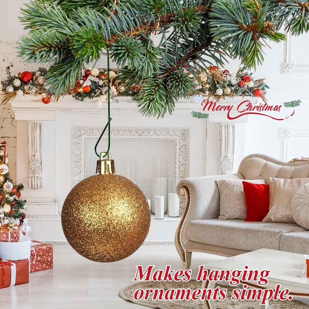 HASTHIP S Hooks for Christmas Tree Decoration featuring 1.57 in Metal Design and 100 Pcs Green Set