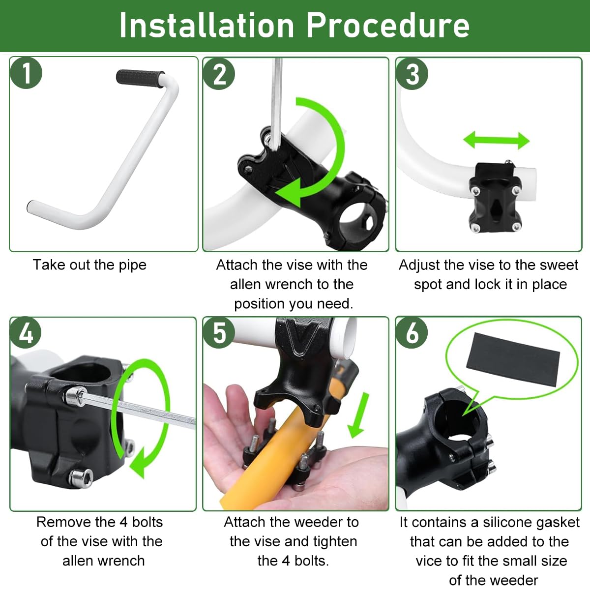 HASTHIP String Trimmer Handle for Lawn and Garden Use with Ergonomic Grip and 45CM Extension