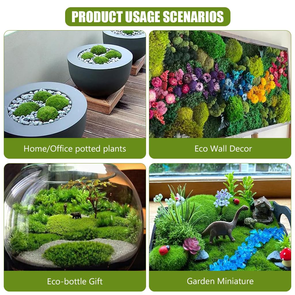 HASTHIP Artificial Moss Rocks for Plant Pots featuring 12pcs Lifelike Green Cobblestones | Decorative Faux Moss Stones for Indoor and Outdoor Décor