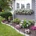 HASTHIP Metal Garden Fence for Outdoor Decoration with Connectable Design | Pack of 10 Pieces