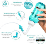 HASTHIP® 300ML Neti Pot for Sinus Rinse Bottle Nasal Wash Nasal Irrigation Jal Neti Pot with 2 Nozzles, Nose Cleaner Washing Bottle Nasal Spray Nose Cleaner for Adult & Kid Travel Essentials, Green
