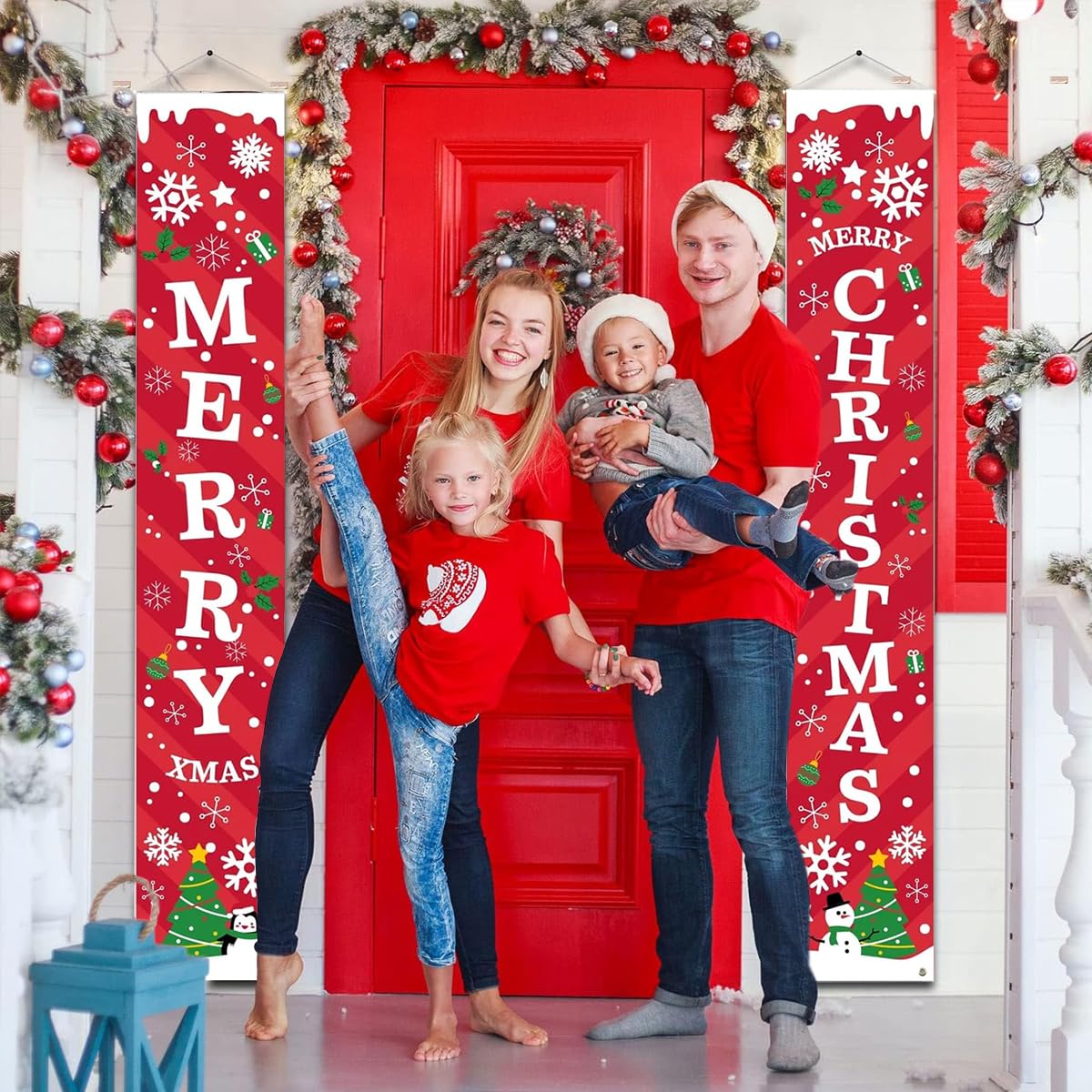 HASTHIP Christmas Decorations for Door and Wall featuring 5.9ft Hanging Banner | Oxford Cloth