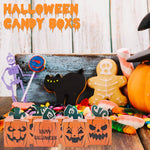 HASTHIP Halloween Candy Box for Party Treats featuring Fold‑Up Square Design 24 pcs 9.6×5.3×5.3 cm | Recyclable Paper Material