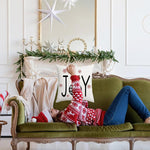 HASTHIP Christmas Cushion Covers 16x16 in Set of 4 with Hidden Zipper Linen Fabric | Festive Sofa Decor