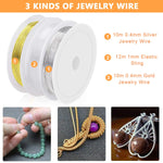 HASTHIP Jewelry Making Tools Kit for DIY Crafts with 3 Pliers and 12 Accessory Sets | Portable Case