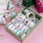 HASTHIP Washi Tape Set for DIY Crafts with 20 Rolls 2m Each in Blue Autumn Elk Style | Paper Decor