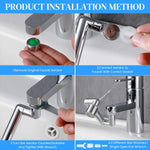 HASTHIP Faucet Extender for Kitchen and Bathroom with 1440° Swivel Arm and Brass Body | 2 Water Flow Modes