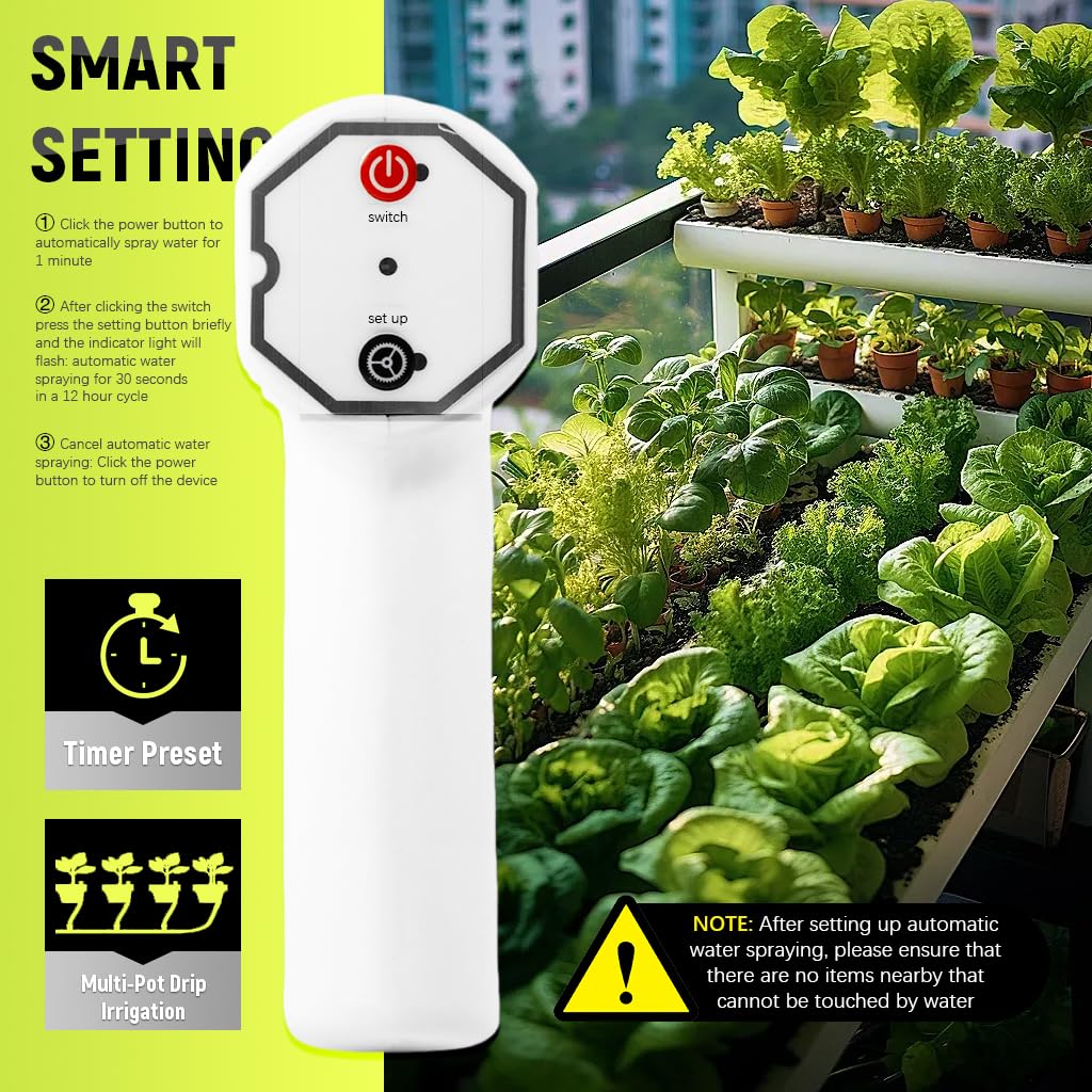 HASTHIP Electric Sprayer for Plants with Metal Long Nozzle and Smart Timer | USB Rechargeable