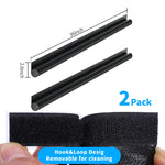 2 Pack Door Bottom Sealing Strip, 37.4'' Length Flexible Door Draft Stopper Weather Stripping, Self Adhesive Door Gap Strip Suitable for Interior/Exterior Doors (Black)