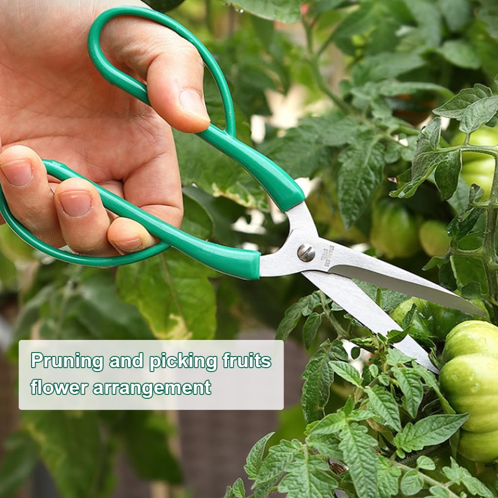 HASTHIP Gardening Scissors Set for Trimming and Pruning with Anti‑Slip Handle | 3Pcs Stainless Steel Blades