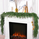 HASTHIP Christmas Garlands for Indoor Decorations featuring 70 in Norfolk Pine Greenery | Real Touch PVC with Hanging Loop