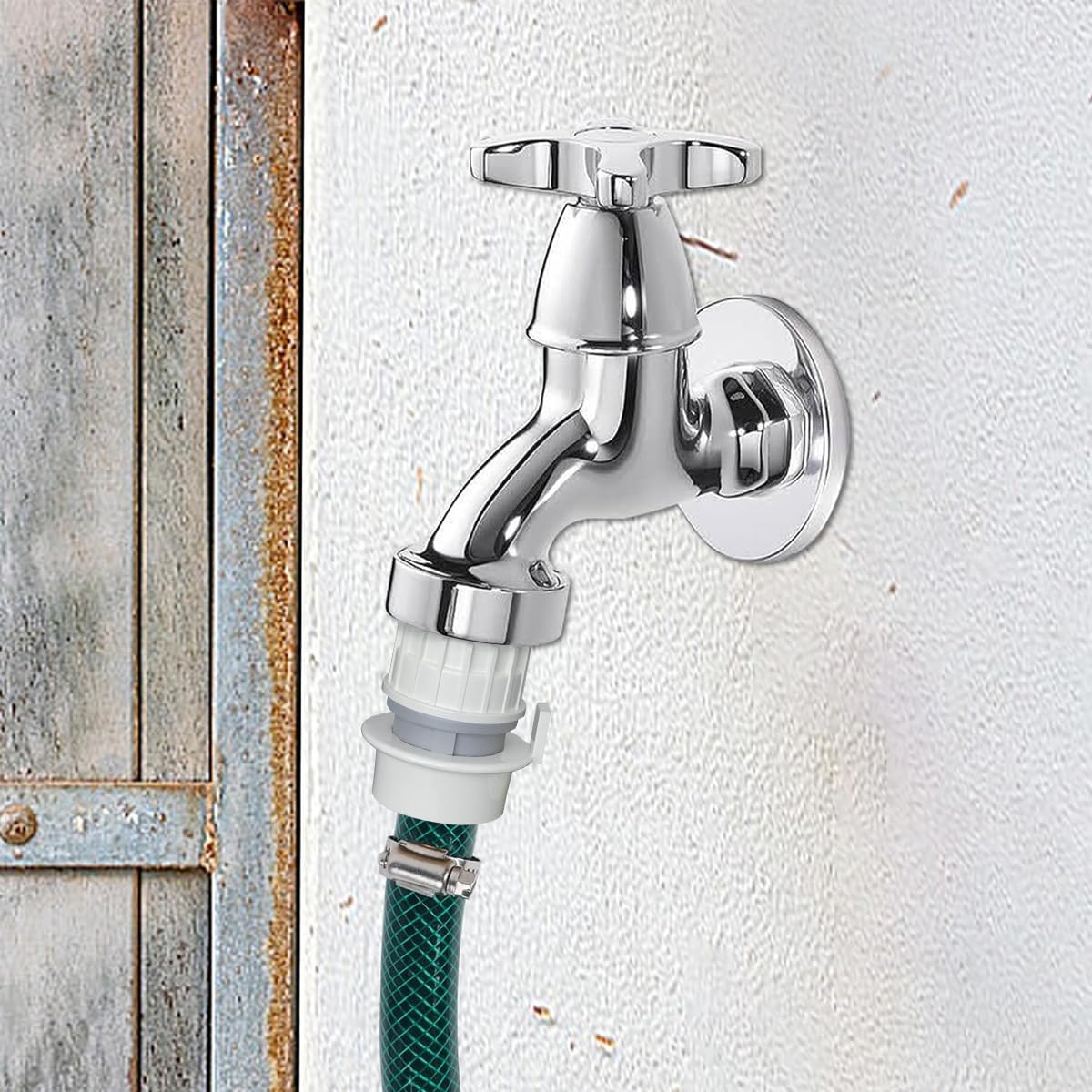 HASTHIP Replacement Faucet Connector for Laundry Machine with Secure Snap On Design and Plastic Build | 2Pcs Universal Hose Adapter