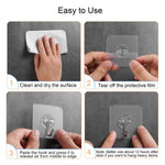 HASTHIP Stainless Steel Adhesive Wall Hooks for Home and Kitchen featuring 16 Pcs 4.5 x 2.5 cm Rustproof Design
