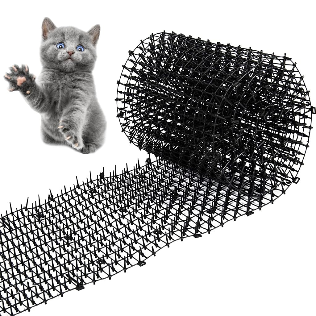 HASTHIP® Alfombrilla Repelente para Gatos y Perros, Tapete con Pinchos Plástico Antirayaduras, Mat Disuasorio Cortable 78''x11'', Protector Sofá, Jardín, Ventana, Entrenamiento Mascotas