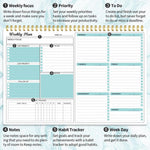 HASTHIP® 8.5" x 11" Weekly Planner Notepad 52 Week Undated Planning Pad with Habit Tracker, To-Do Lists & Goal Organizer Pink Productivity Journal for Men, Women, Office, School & Home Use(Blue)