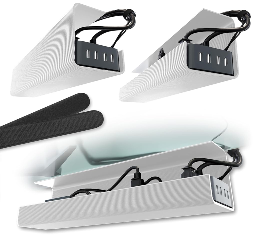 HASTHIP® No-Screw Under Desk Cable Management Tray