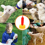 HASTHIP Feeding Nipples for Lamb Bottles with Universal Fit HDPE Material Set of 10 | Safe for Goats Calves and Piglets