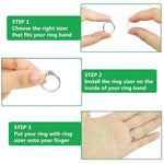 HASTHIP® Ajustador Invisible de Tamaño de Anillo para Anillos Sueltos,Reductor Tamaño Unisex Silicona Transparente,8 Tamaños para Anillos 1-10 mm Ancho Ajuste Cómodo y Seguro