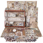 HASTHIP Vintage Journal Supplies Kit for Scrapbooking with 202 pcs A6 Notebook Set | Wisteria Flower Design
