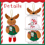 HASTHIP Christmas Tree Decoration Items for Home with Hanging String 17x8cm | Fabric Ornaments