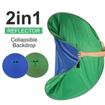 HASTHIP Blue Green Screen for Chair Background with Double Layer Design 142cm | Ideal for Zoom and Live Streaming