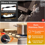 HASTHIP Stove Gap Covers for Cleaner Counters with Spring Notches 13.8 to 27.6 in Stainless Steel