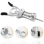 HASTHIP® Wing Corkscrew Wine Opener Professional Multifunctional All-in-One Bottle and Beer Strong Stainless Steel Zinc Alloy Wont Split or Crumble Cork 3 PCS
