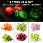 HASTHIP Vegetable Spiralizer for Healthy Meals with 4 Adjustable Blades and Suction Cup Base