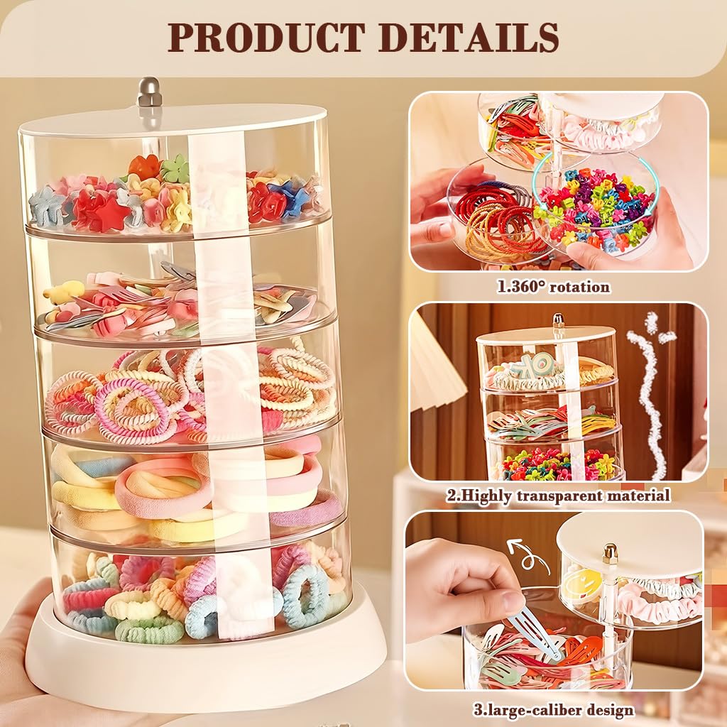 HASTHIP Jewelry Organizer Box for Earrings and Necklaces with 72 Compartments featuring Triple Tier Stepped Clear Acrylic Drawers | Space Saving Storage