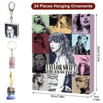 HASTHIP® Taylor Swift Music Lovers Advent Calendar24 Days Christmas Countdown Calendar Gift for Lovers 24 Pieces Hanging Ornaments for Women and Men