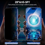 HASTHIP® 2 Pack for iPhone 15 Pro Max Privacy Screen Protector, [Automatic Dust Removal] 6.7 inch 9H Full Coverage Tempered Glass Flim Anti-Spy Bubble-Free Case Friendly
