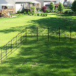 HASTHIP Metal Garden Fence for Outdoor Decoration with Connectable Design | Pack of 10 Pieces